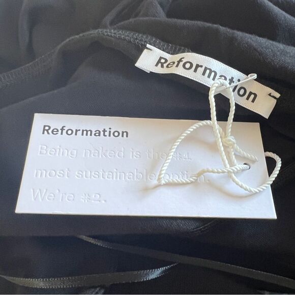 Reformation Madge Knit Slim Fit Midi Dress Black Large - Picture 9 of 10